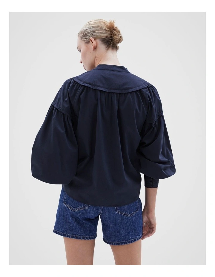 Seam Detail Shirt in Navy image 3