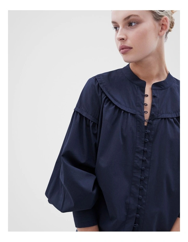 Seam Detail Shirt in Navy image 4