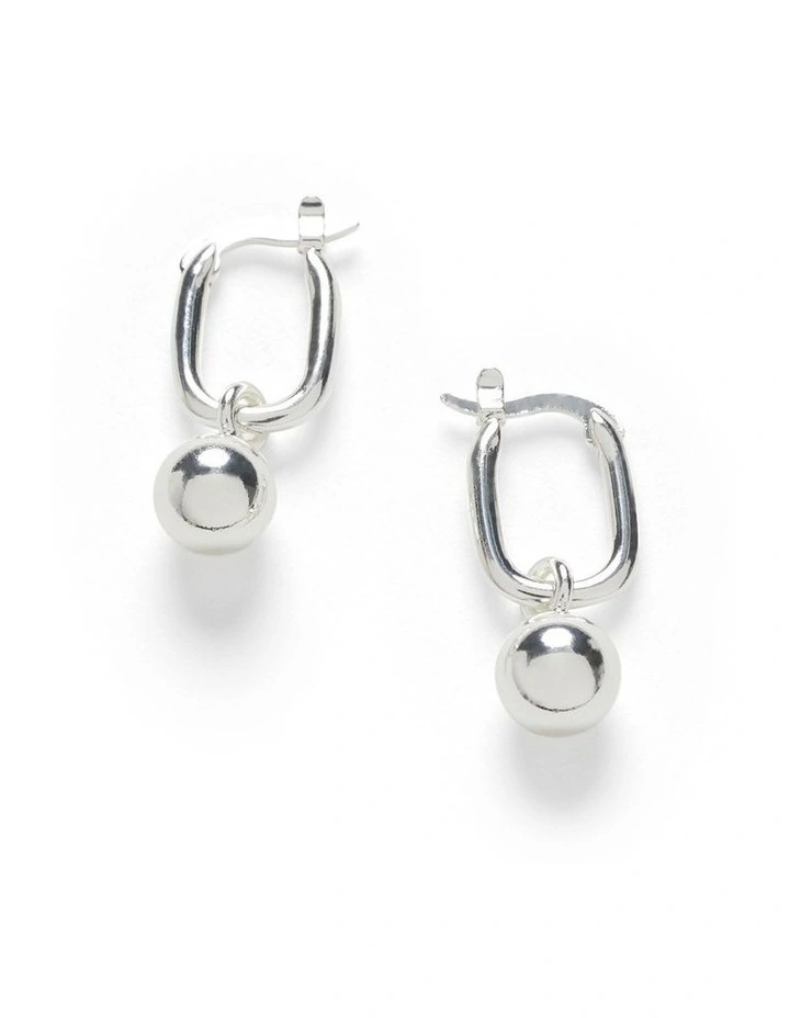 Emma Bobble Earrings in Silver image 1