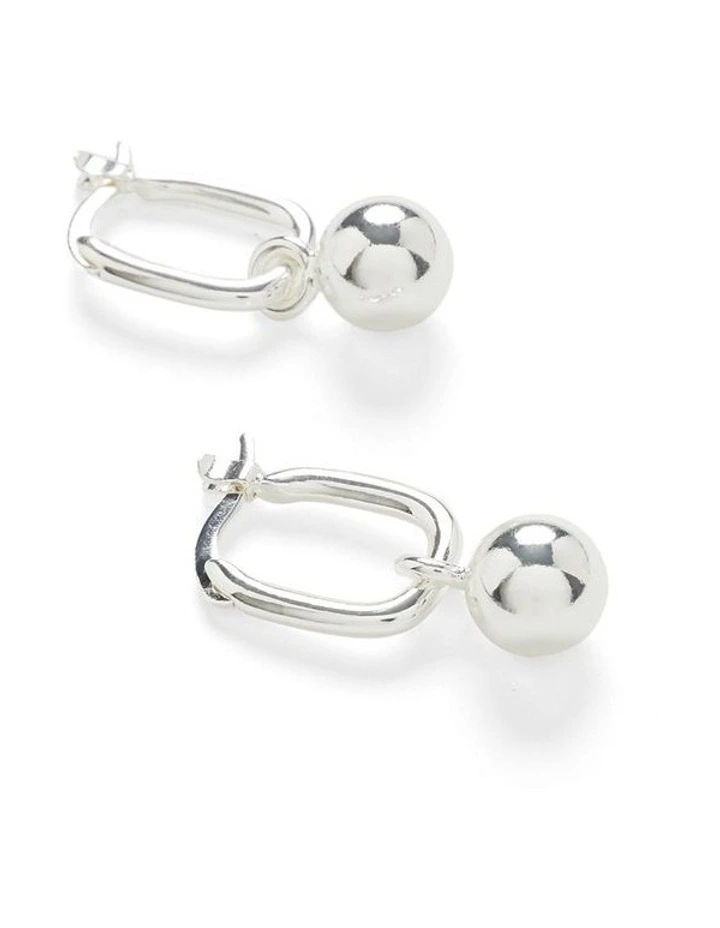Emma Bobble Earrings in Silver image 3