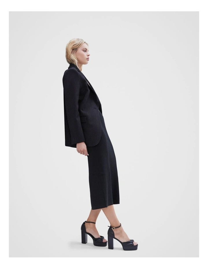 Claudia Leather Platform in Black image 2