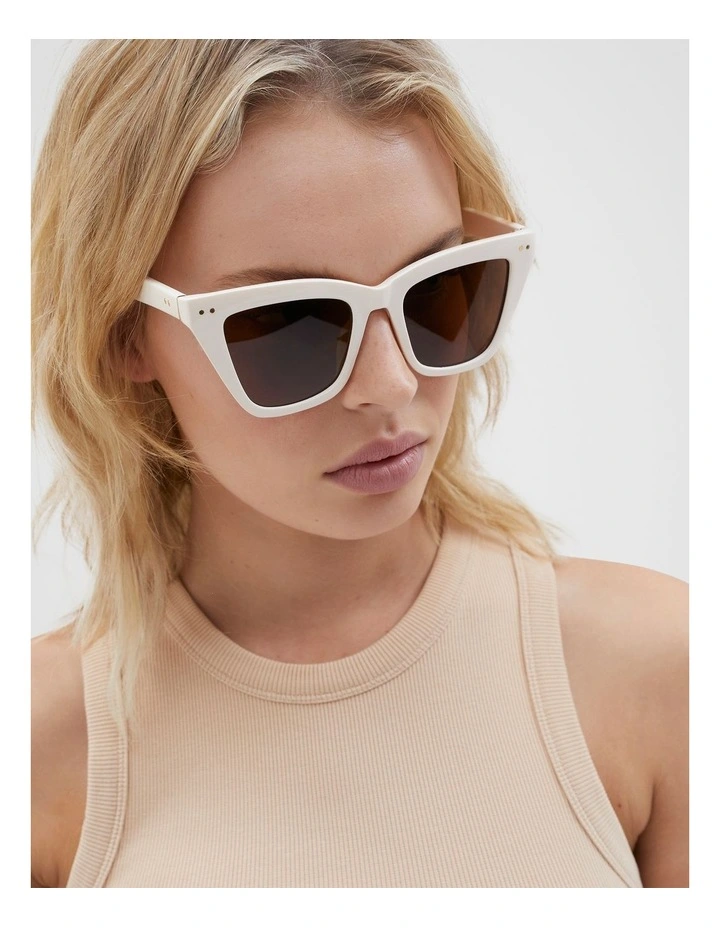 St Tropez Cat Eye Sunglasses in Ecru image 2