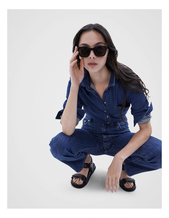 St Germain Classic Sunglasses in Black image 2