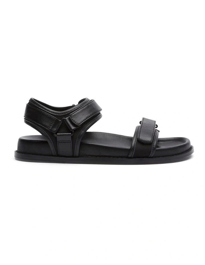 Maxine Leather Sandal in Black image 1