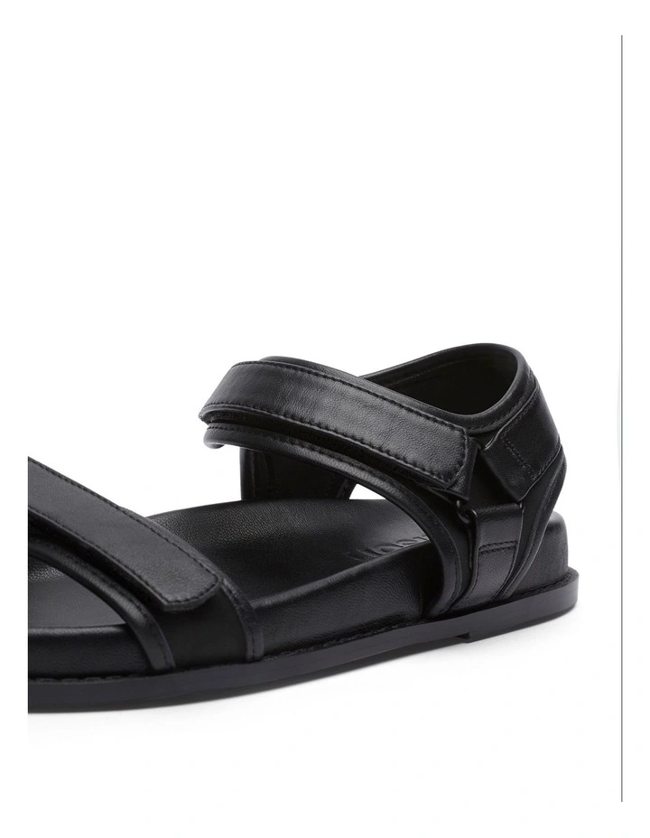 Maxine Leather Sandal in Black image 4