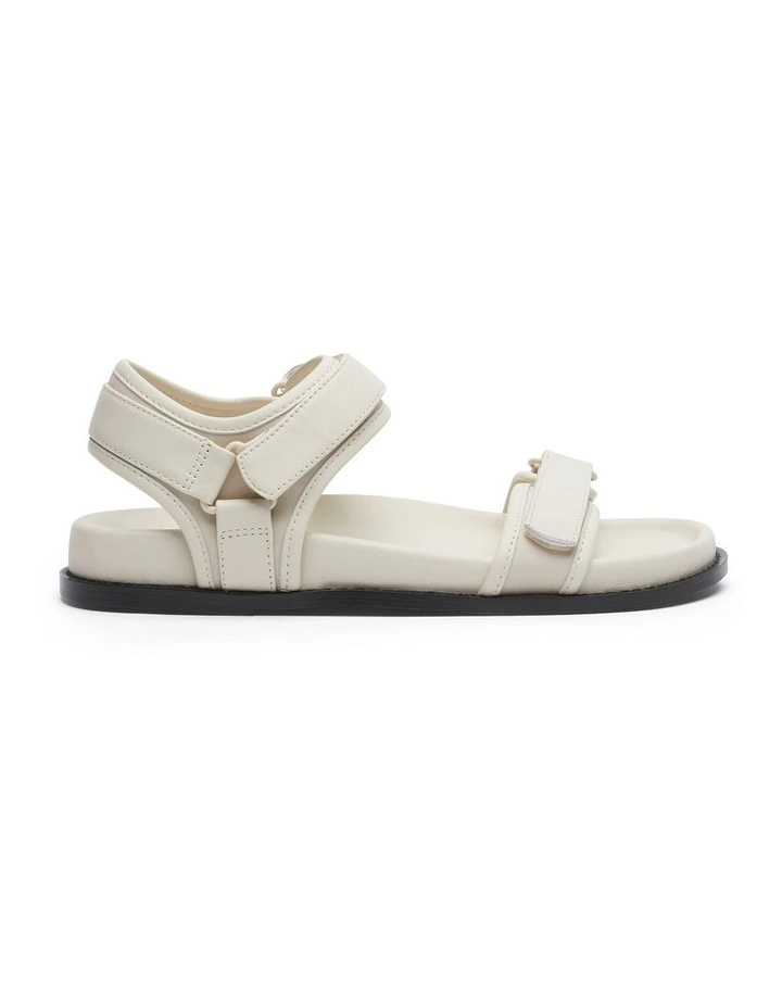 Maxine Leather Sandal in White image 1