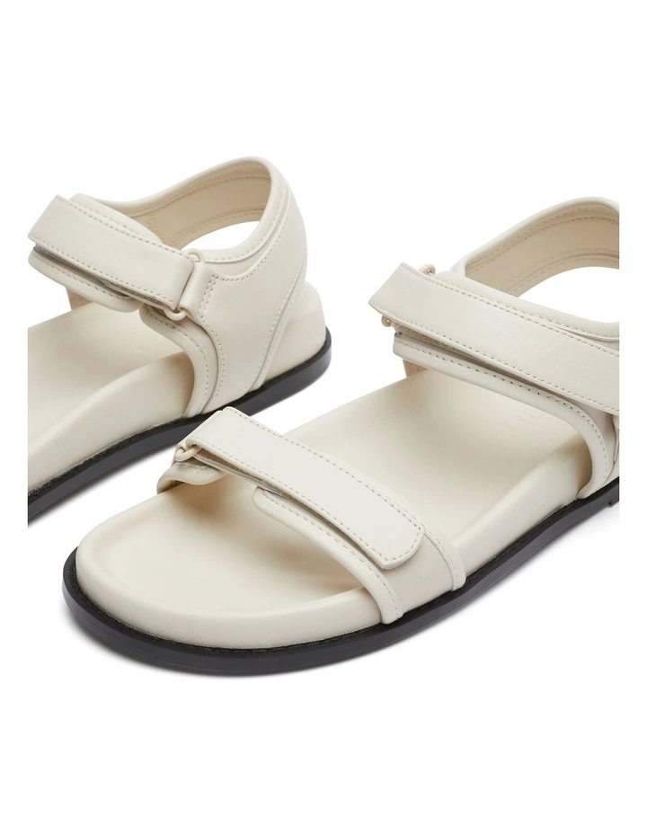 Maxine Leather Sandal in White image 3