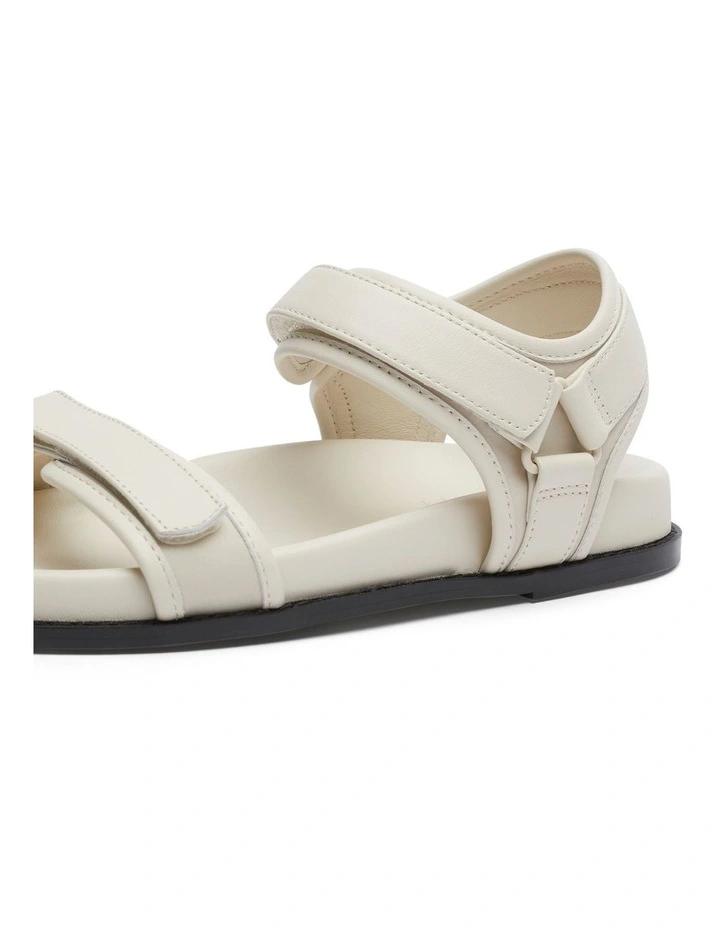 Maxine Leather Sandal in White image 4