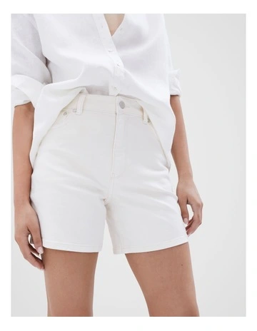 The Essential Denim Short in Ecru