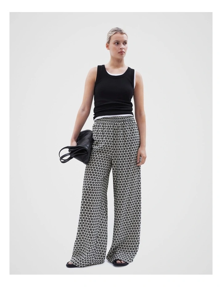Geo Resort Wide Leg Pant in Multi image 2