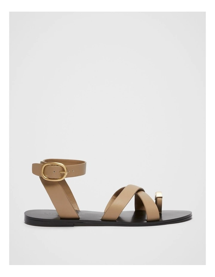 Mika Leather Sandal in Brown image 1