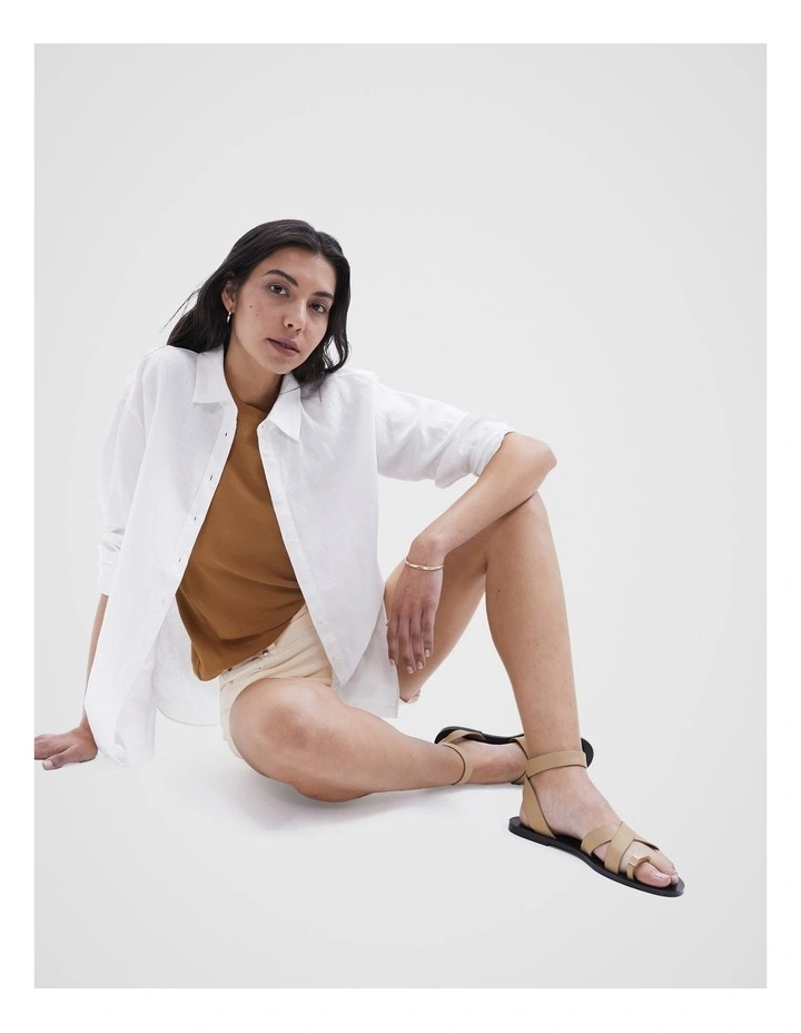 Mika Leather Sandal in Brown image 2