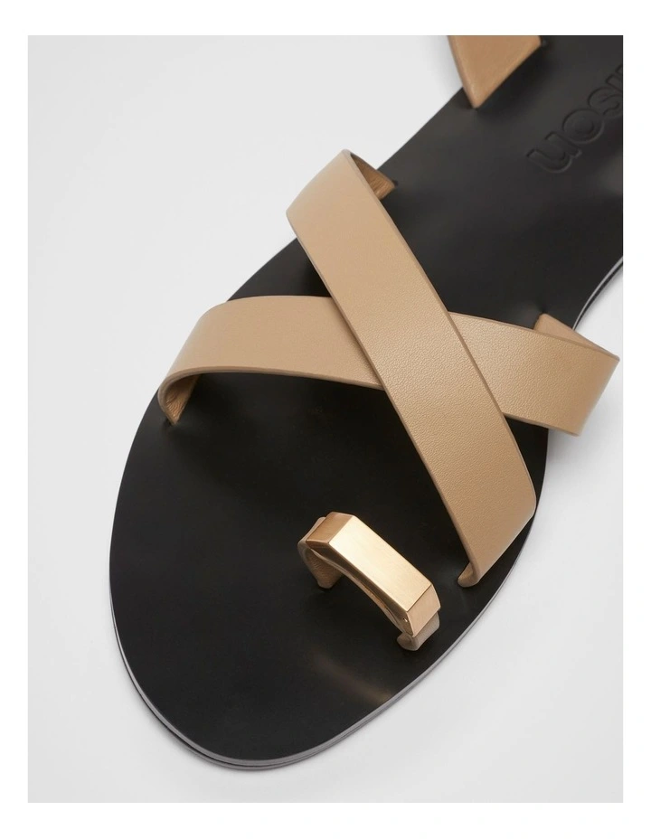 Mika Leather Sandal in Brown image 3