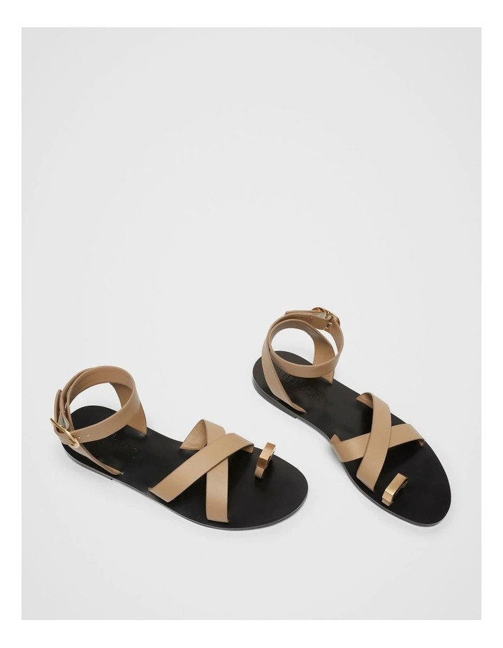 Mika Leather Sandal in Brown image 5