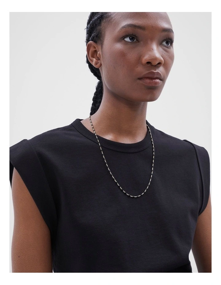 Bec Fine Link Necklace in Black image 5
