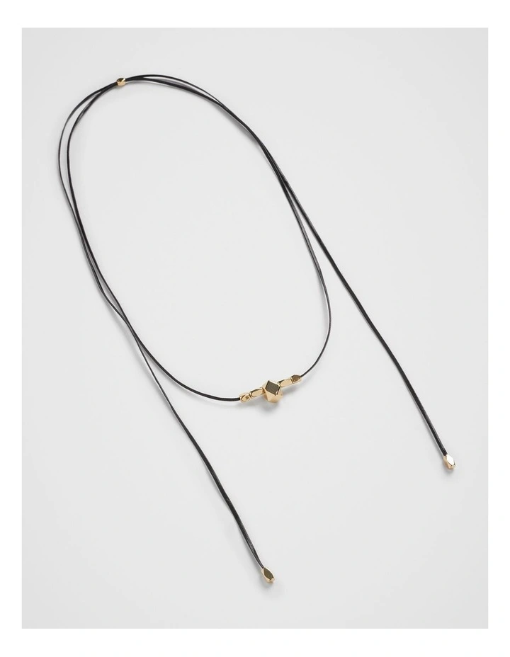 Gia Western Necklace in Black image 3