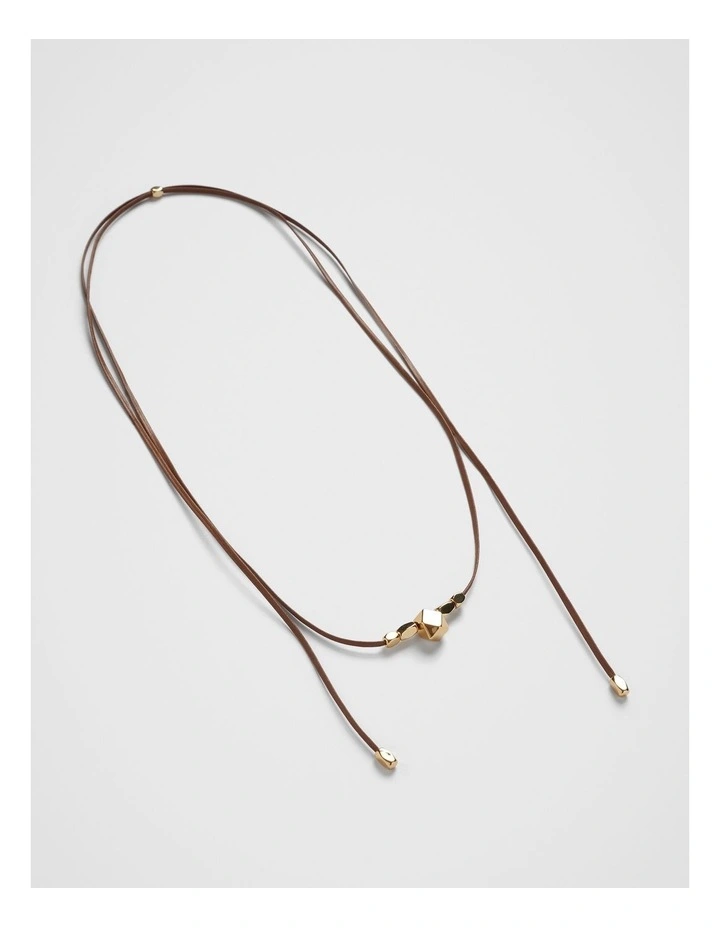 Gia Western Necklace in Chocolate image 3