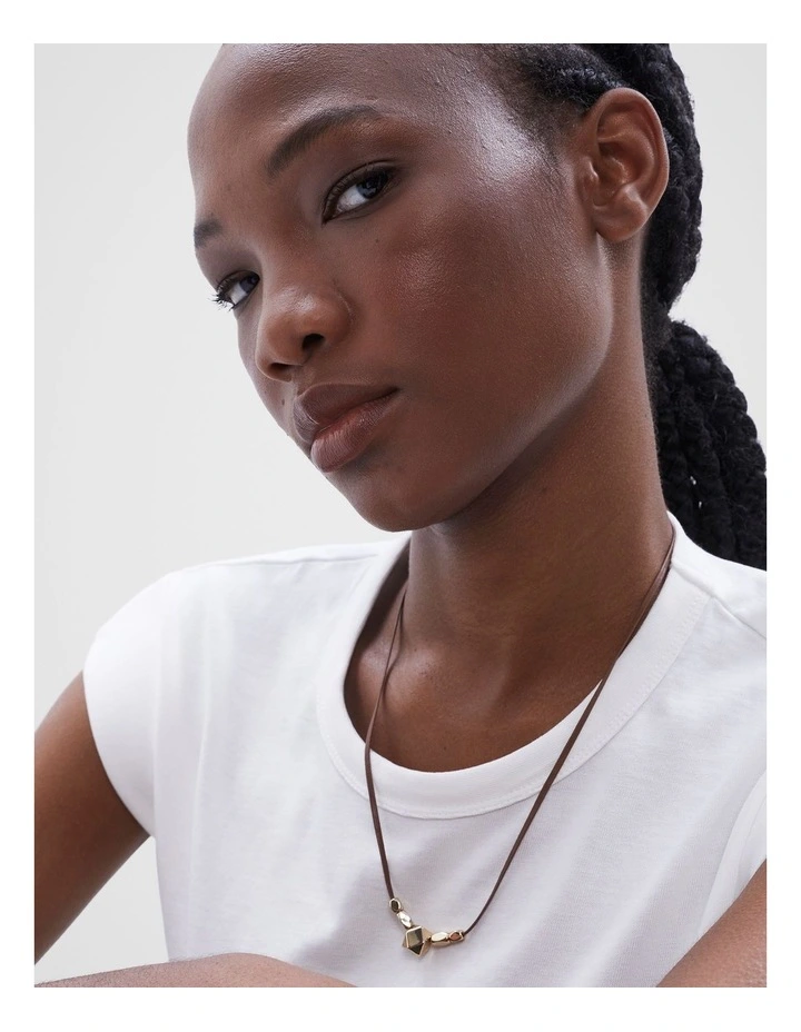 Gia Western Necklace in Chocolate image 4