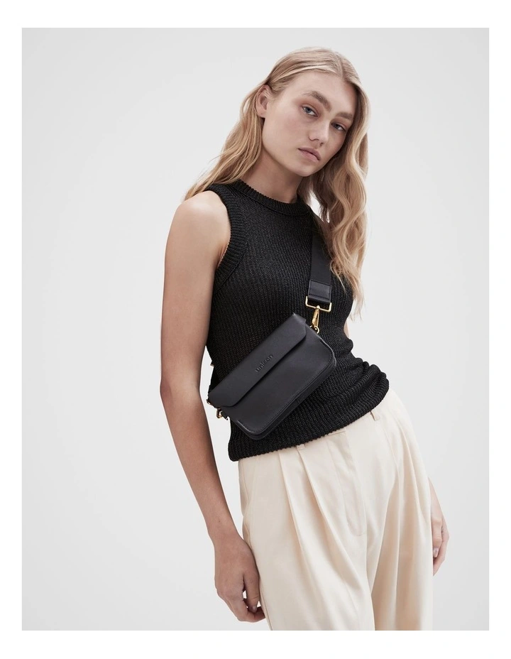 Madison Cross Body Bag in Black image 2