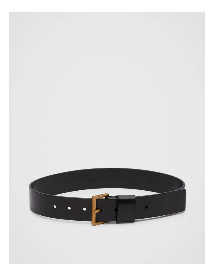 Portland Leather Belt in Black image 1