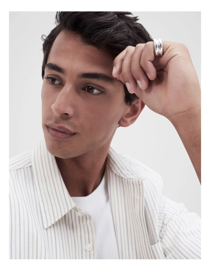 Double Band Ring in Silver image 2