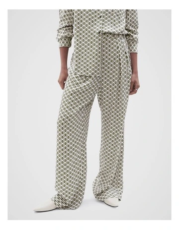 Wide Leg Pant in Geo Print