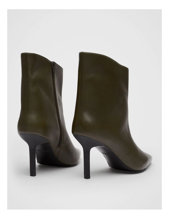 Soho Leather Boot in Khaki image 4