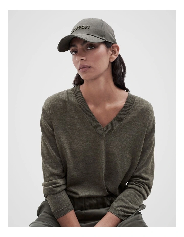 Logo Baseball Cap in Khaki image 2