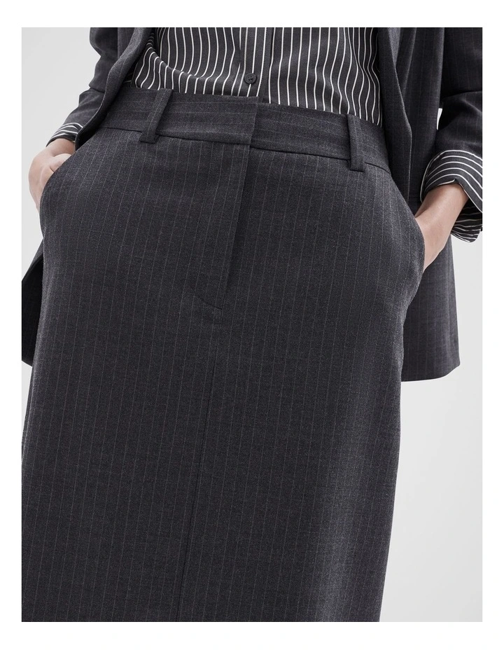 Pinstripe Tailored Skirt in Assorted image 3