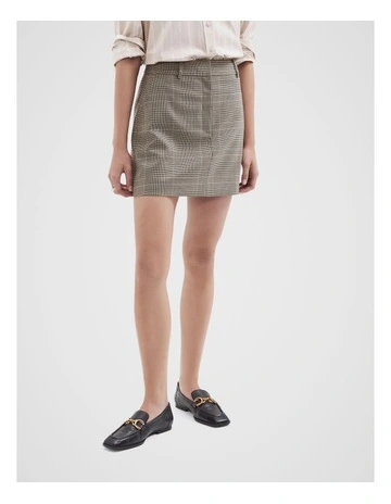 Check Mini Skirt in Assorted