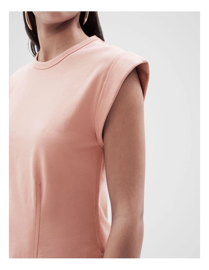 Rolled Sleeve Tee in Rose image 4