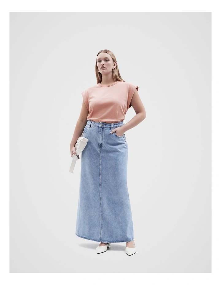 Rolled Sleeve Tee in Rose image 6