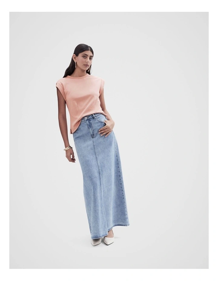 Rolled Sleeve Tee in Rose image 7
