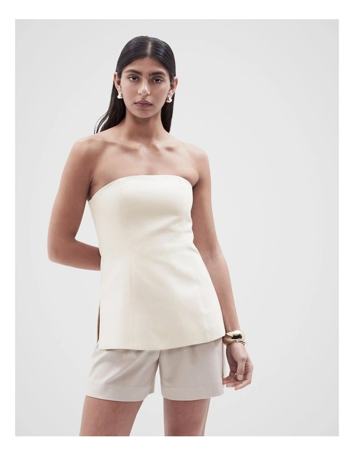 Strapless Top in Cream image 1