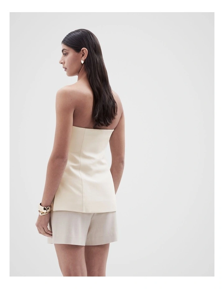 Strapless Top in Cream image 2