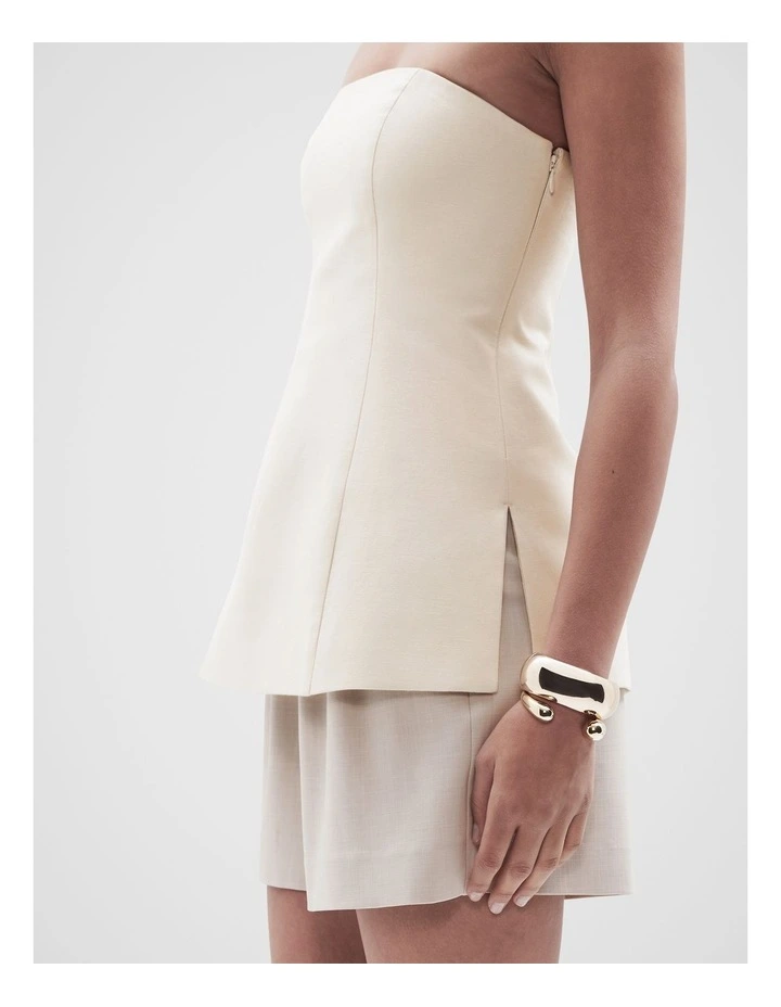 Strapless Top in Cream image 4