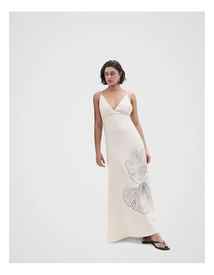 V Neck Maxi Dress in Multi image 1