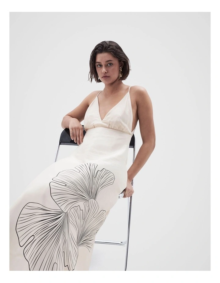V Neck Maxi Dress in Multi image 4