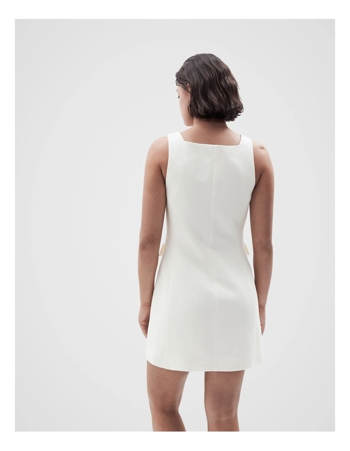 Boucle Shift Dress in Cream image 2