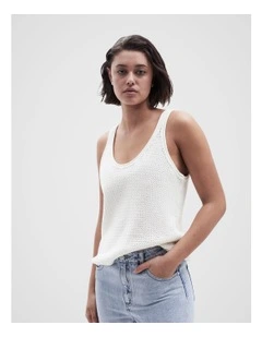 Knitted Tank in Cream