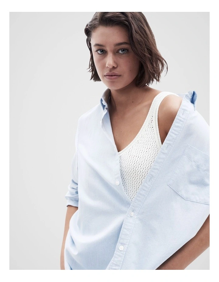 Knitted Tank in Cream image 4