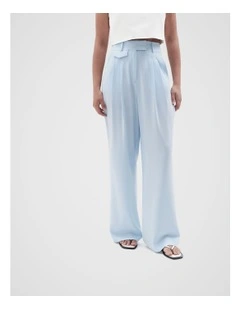 Tailored Wide Leg Pant in Sky