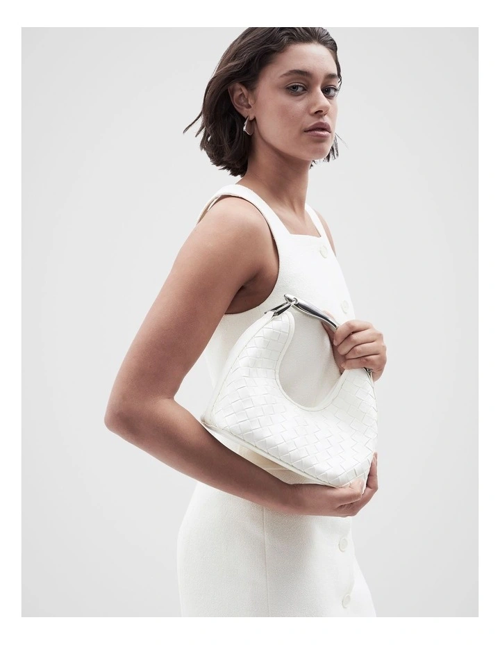 Dover Woven Hobo in Cream image 2
