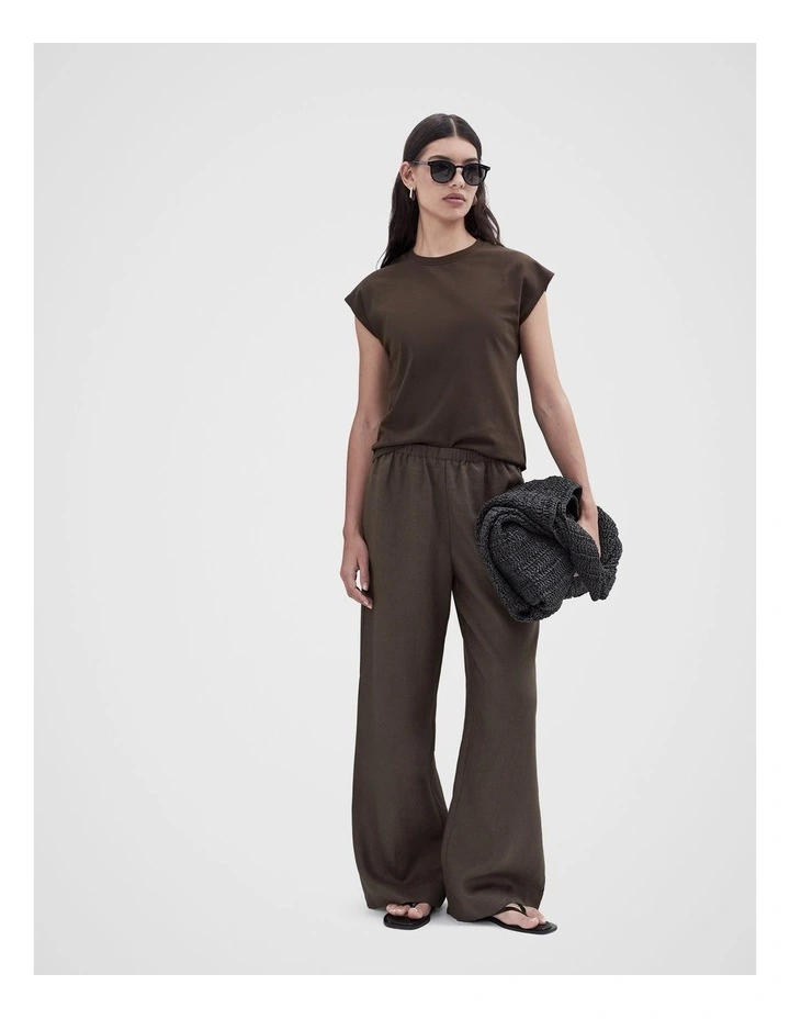 Short Sleeve Tee in Chocolate image 3