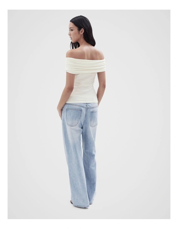 Off Shoulder Top in White image 2