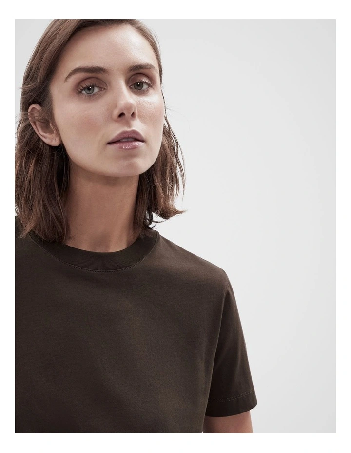 The Classic Crew Tee in Brown image 3