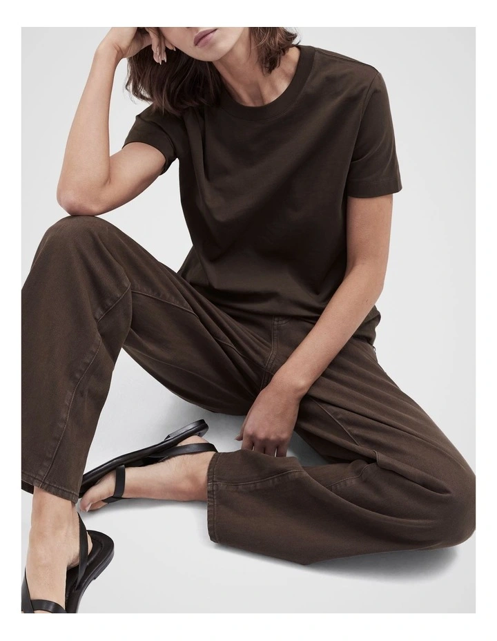 The Classic Crew Tee in Brown image 4