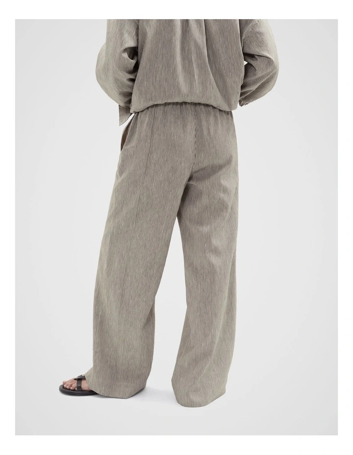 Stripe Wide Leg Pant in Brown image 2