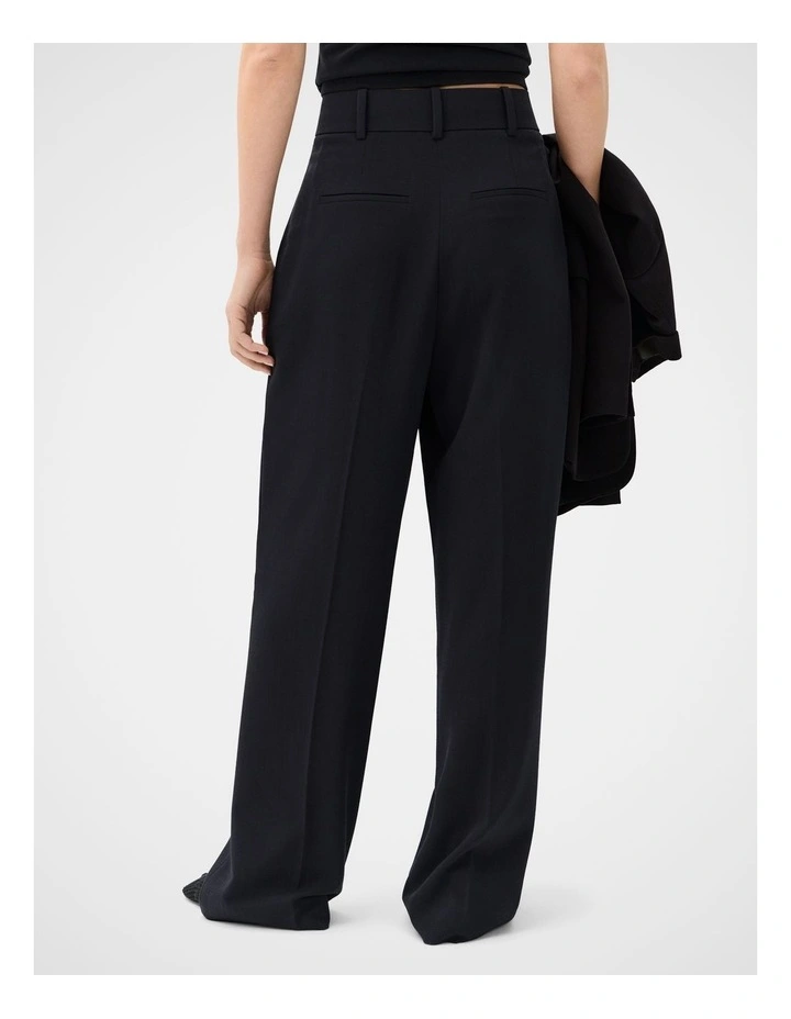 Tailored Pleat Front Pant in Black image 2