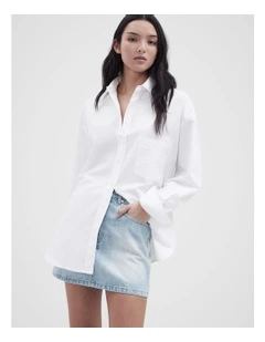 Denim Mini Skirt in Blue